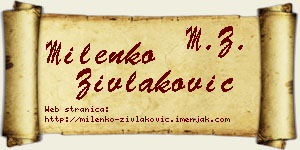 Milenko Zivlaković vizit kartica